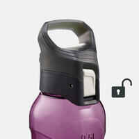 Plastic (Tritan) Hiking Flask with Quick Opening Cap MH500 0.5 Litre Purple