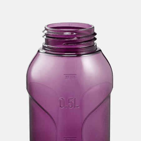 Plastic (Tritan) Hiking Flask with Quick Opening Cap MH500 0.5 Litre Purple