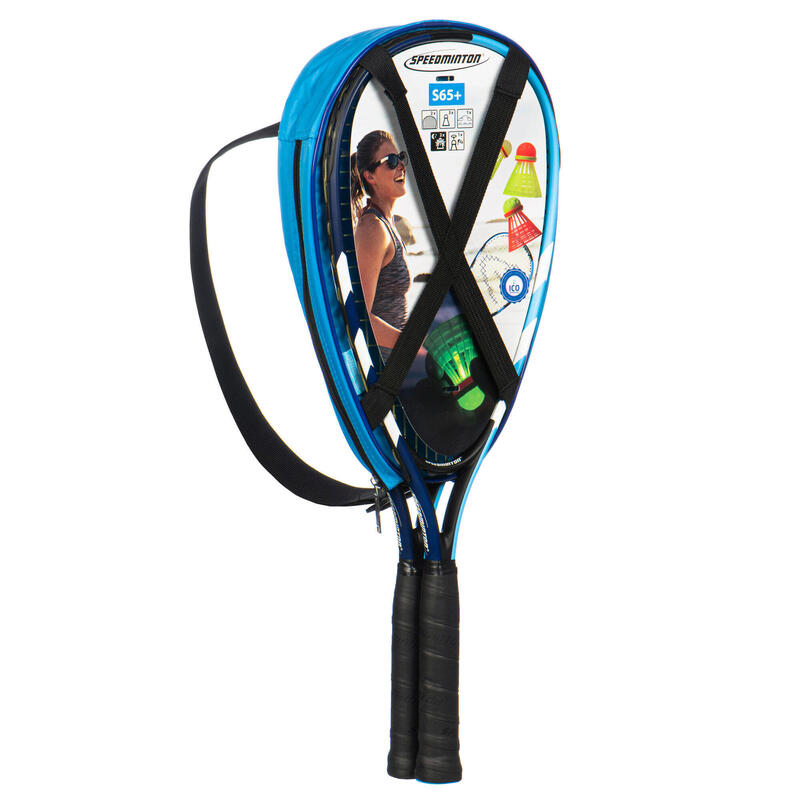 Set 2 rachete, fluturași și kit teren Speedminton S65 +