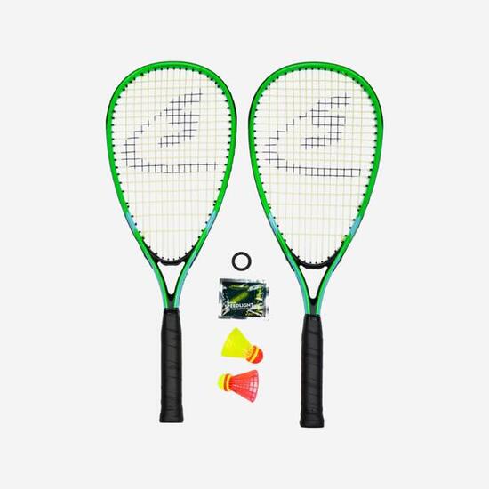 Speed Badminton Start Set 2 Schläger und 3 Speeder