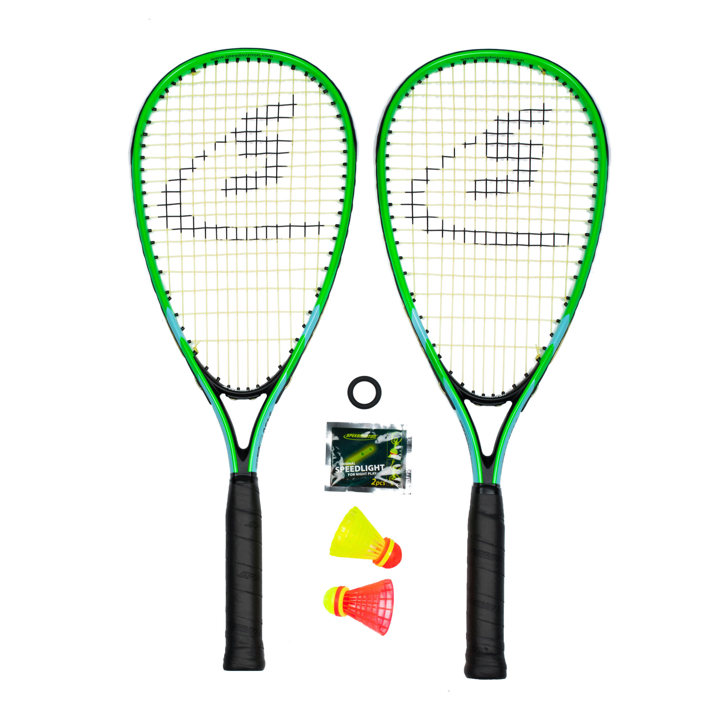 SPEEDMINTON Set or 2 Rackets and Shuttlecocks Speedminton Mesh Start Set