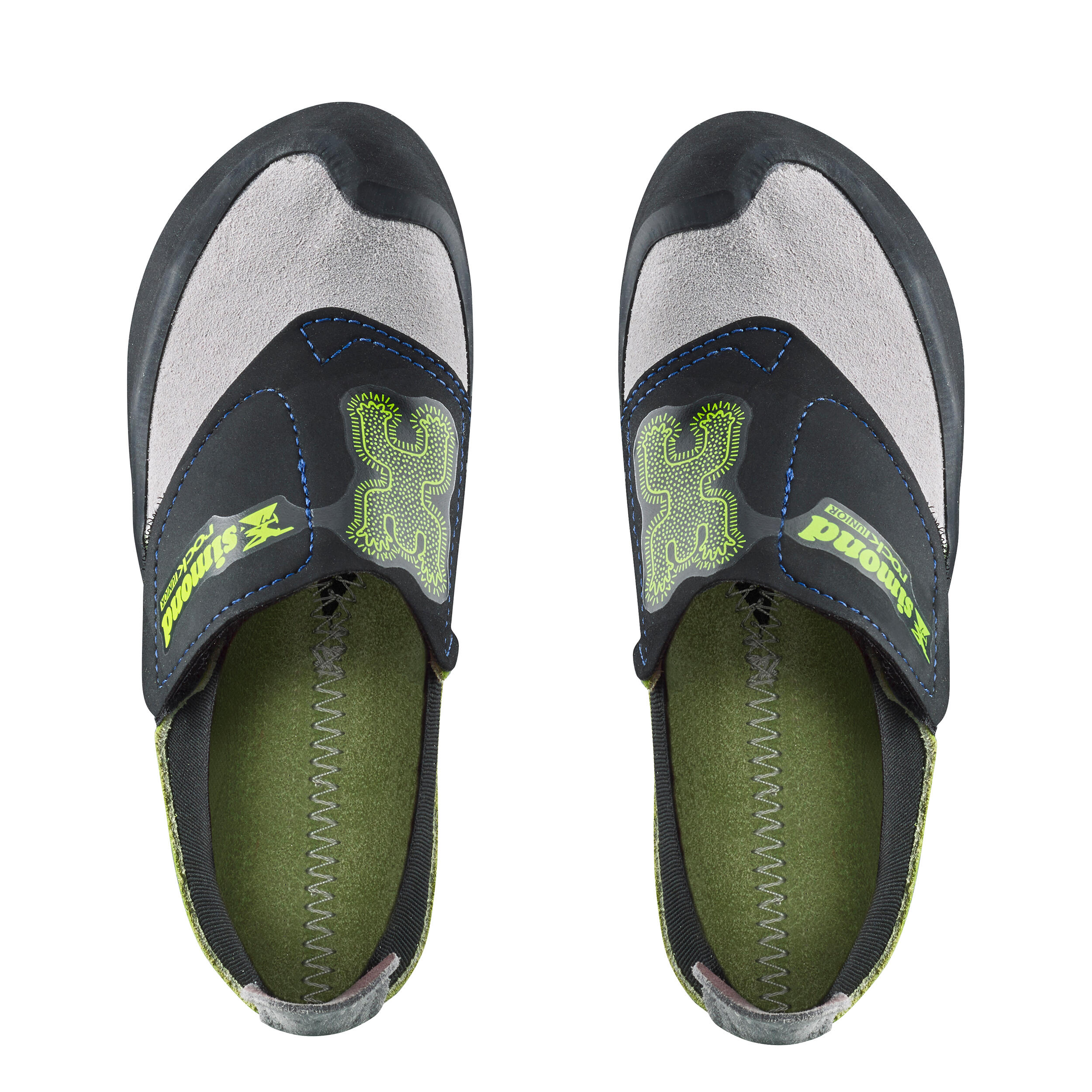 CHAUSSONS D ESCALADE ENFANT ROCK GRIS VERT Decathlon