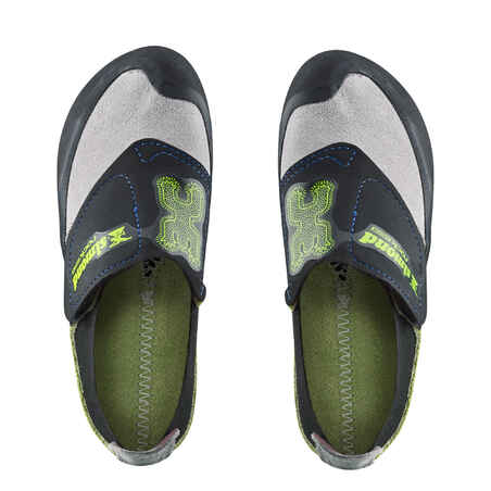 KID'S ROCK CLIMBING SHOES GREY GREEN