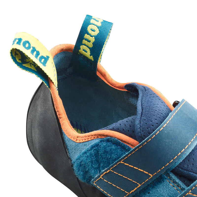 Klimschoenen met klittenband Vertika anijs/blauw