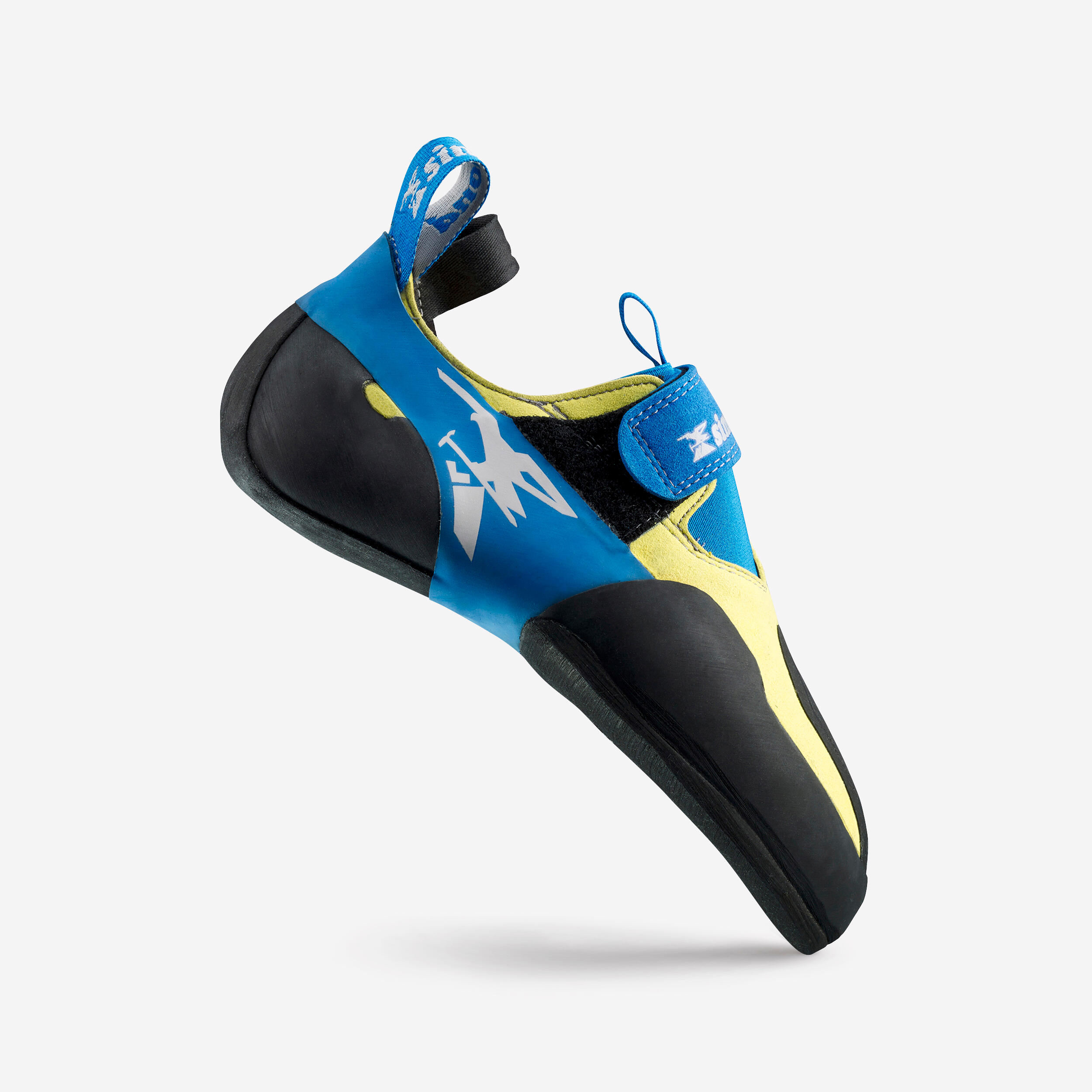 Simond - Chaussons D'escalade - Edge Slipper Soft Bleu/vert - Chausson D'escalade - Escalade Alpi Canyoning Parapente - Bleu-jaune-vert - 34 - Decathlon