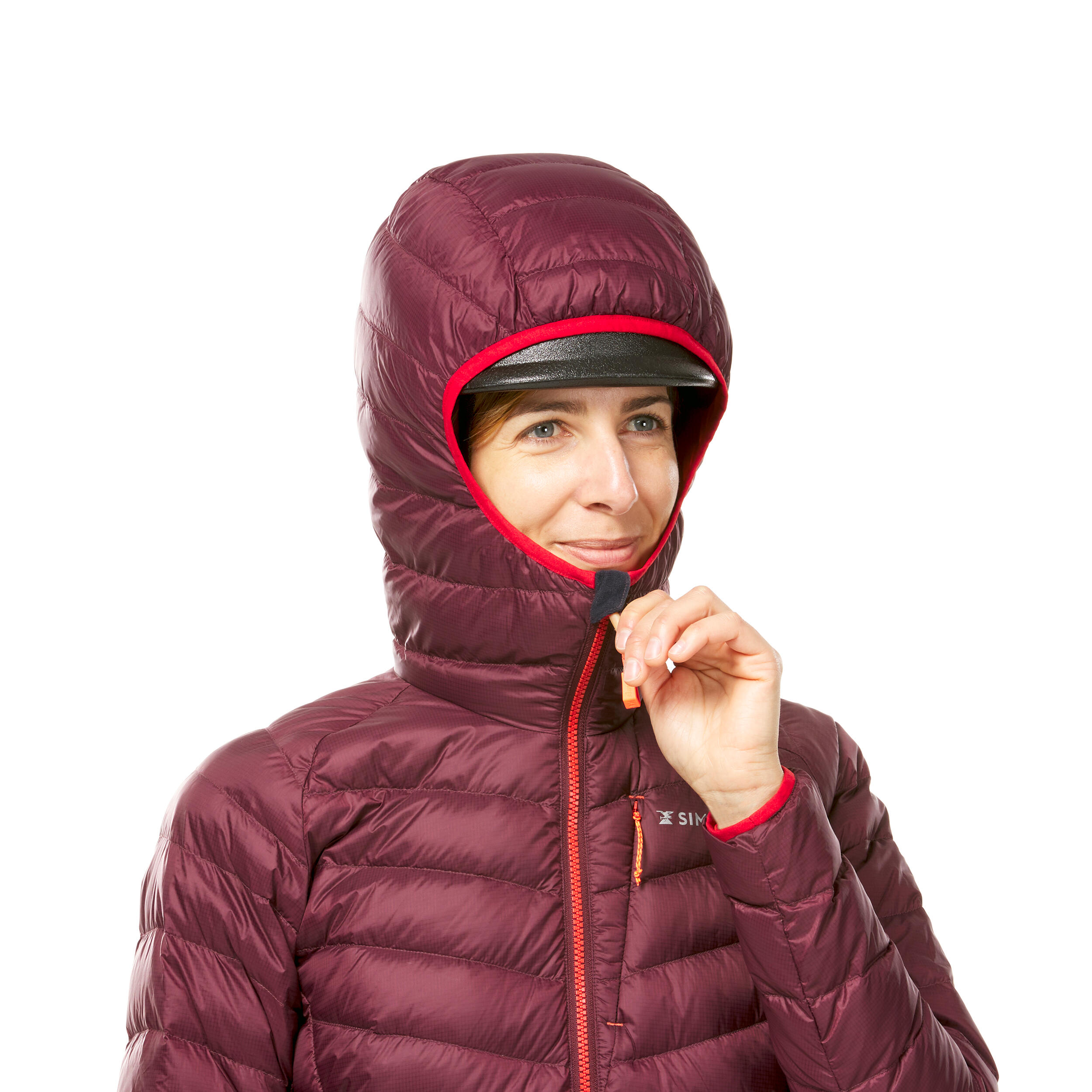 Women's Mountaineering Down Jacket - LIGHT MOUNTAINEERING - Burgundy 8/16