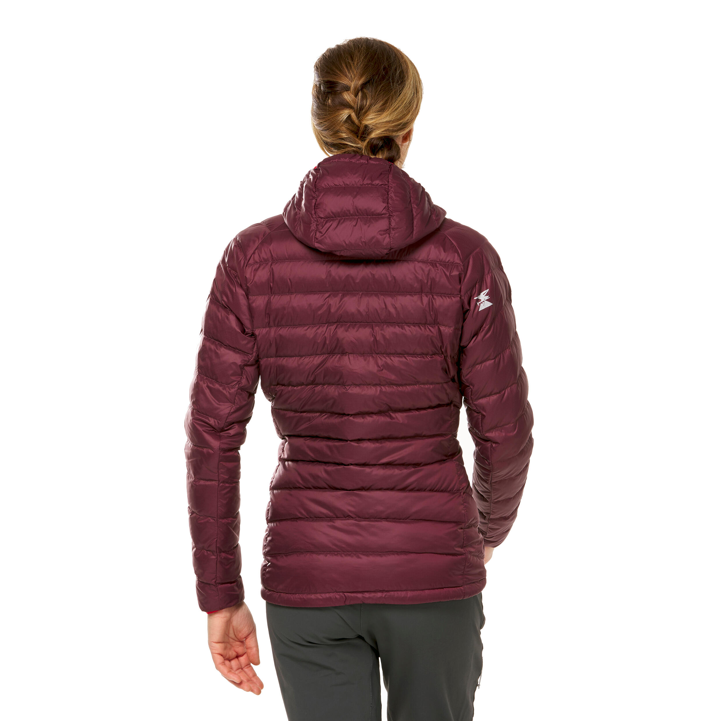 Women's Mountaineering Down Jacket - LIGHT MOUNTAINEERING - Burgundy 2/16