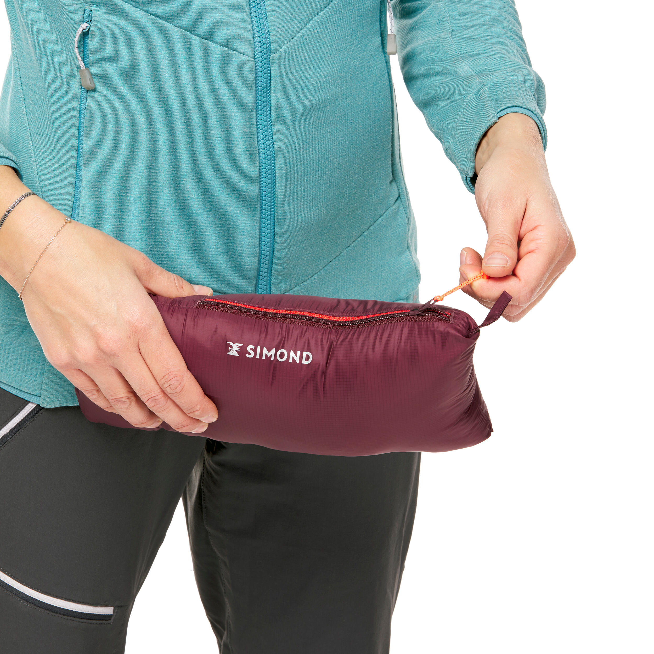 Women's Mountaineering Down Jacket - LIGHT MOUNTAINEERING - Burgundy 11/16