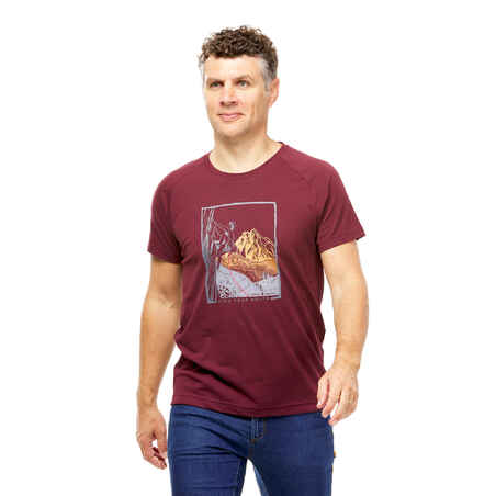 Kletter-T-Shirt Vertika Herren bordeauxrot
