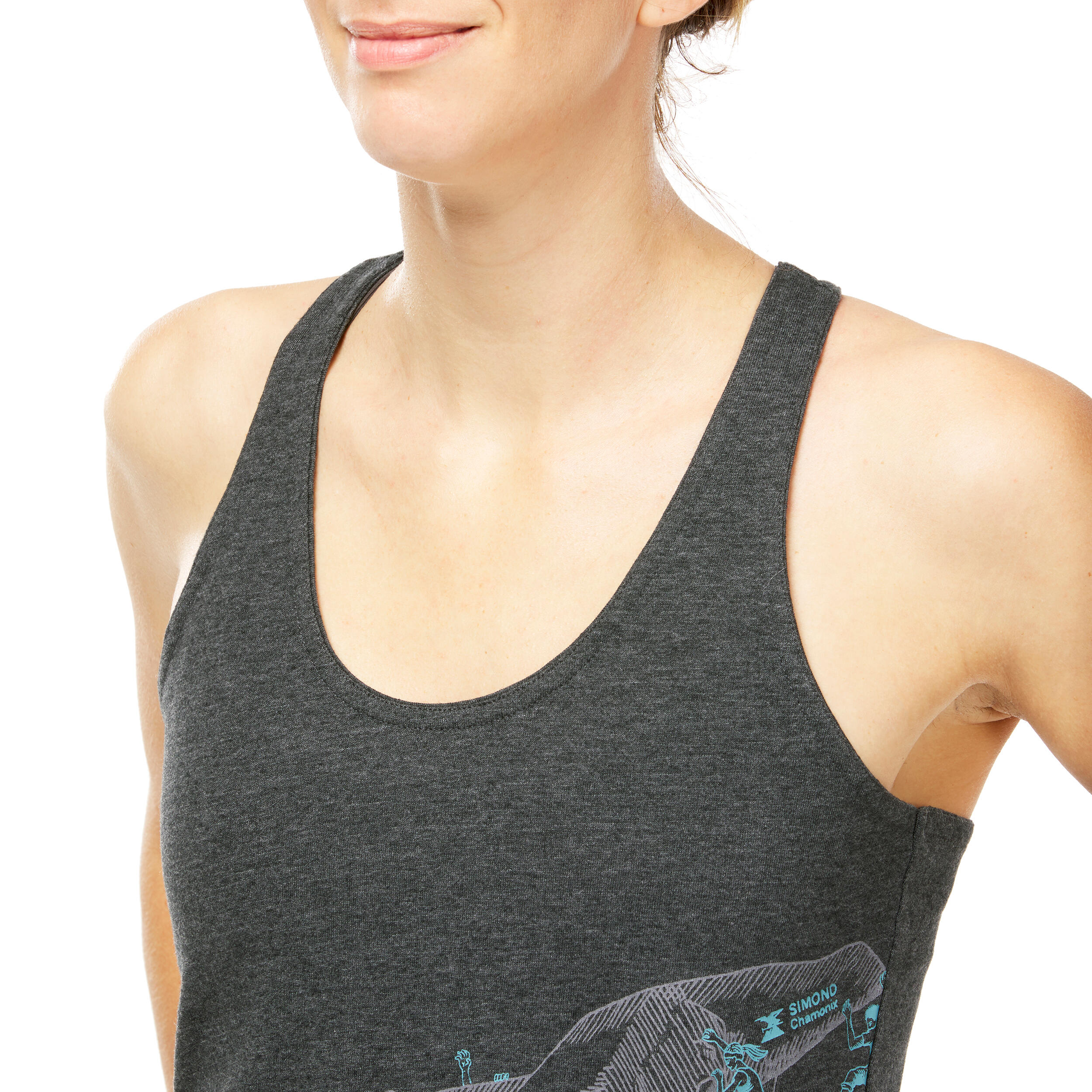 WOMEN’S VERTIKA CLIMBING TANK TOP - DARK GREY 3/8