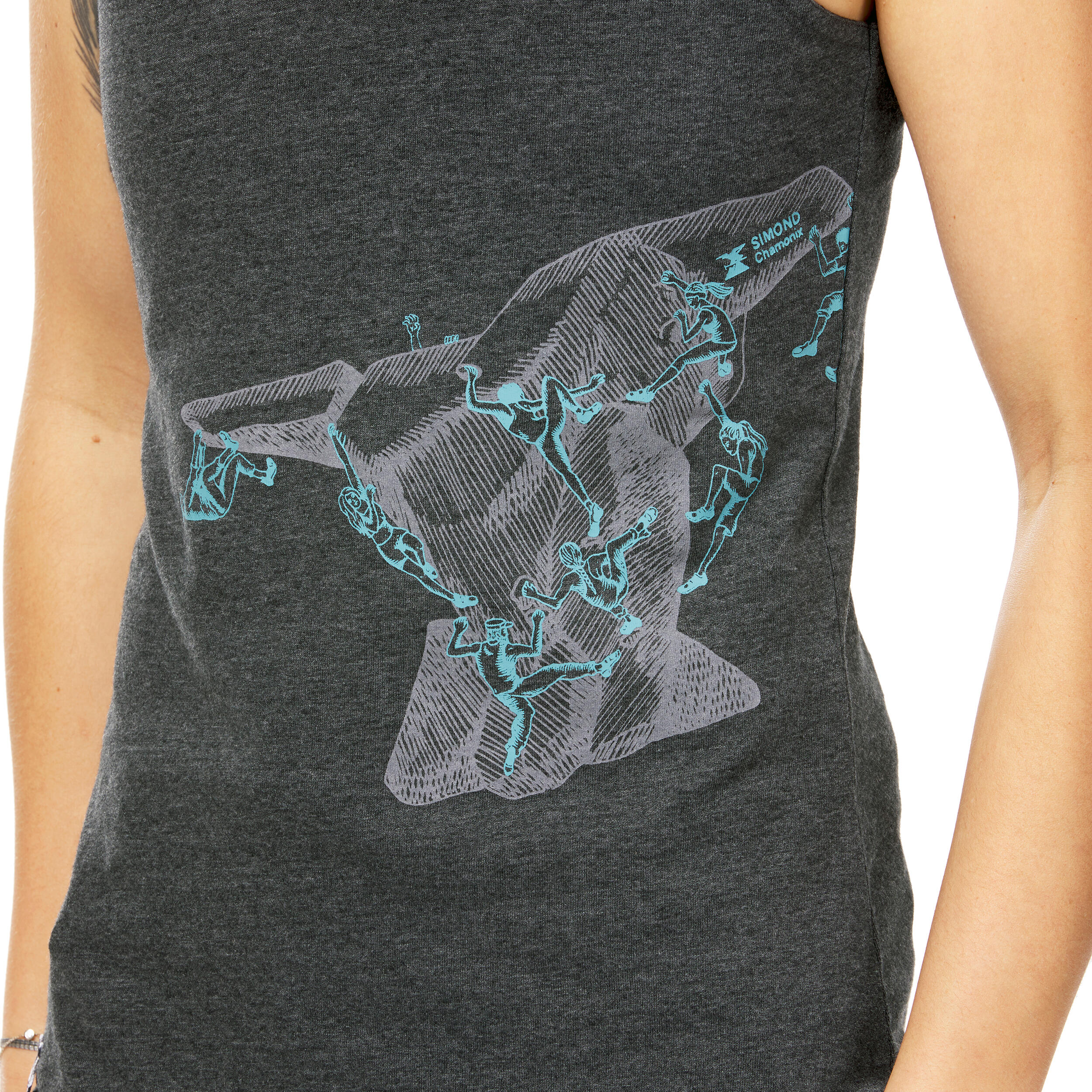 WOMEN’S VERTIKA CLIMBING TANK TOP - DARK GREY 5/8