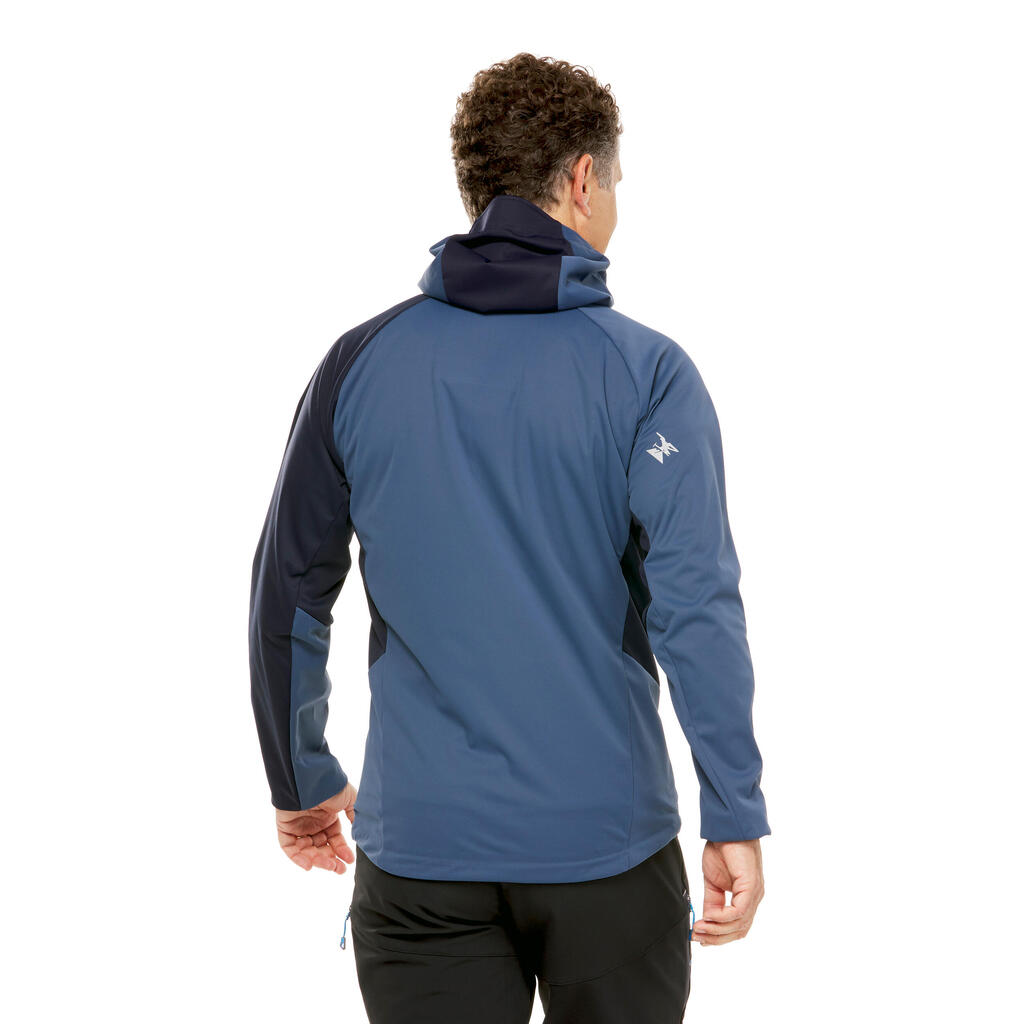 Vīriešu softshell alpīnisma jaka “Alpinism”, gaiši zila