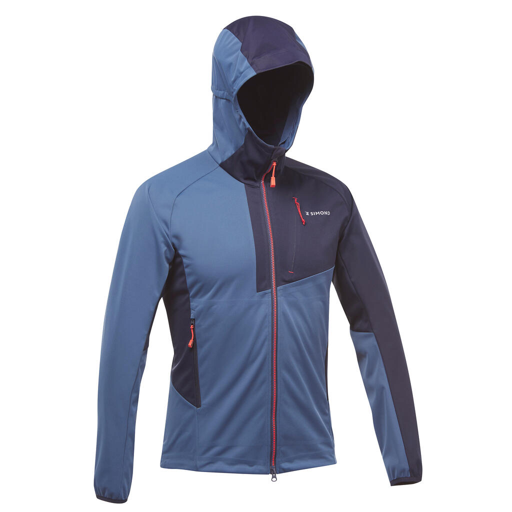 МЪЖКО SOFTSHELL ЯКЕ ЗА АЛПИНИЗЪМ ALPINISM LIGHT, СИНЬО