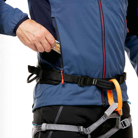 Vyriška minkšto audinio alpinizmo striukė, mėlyna