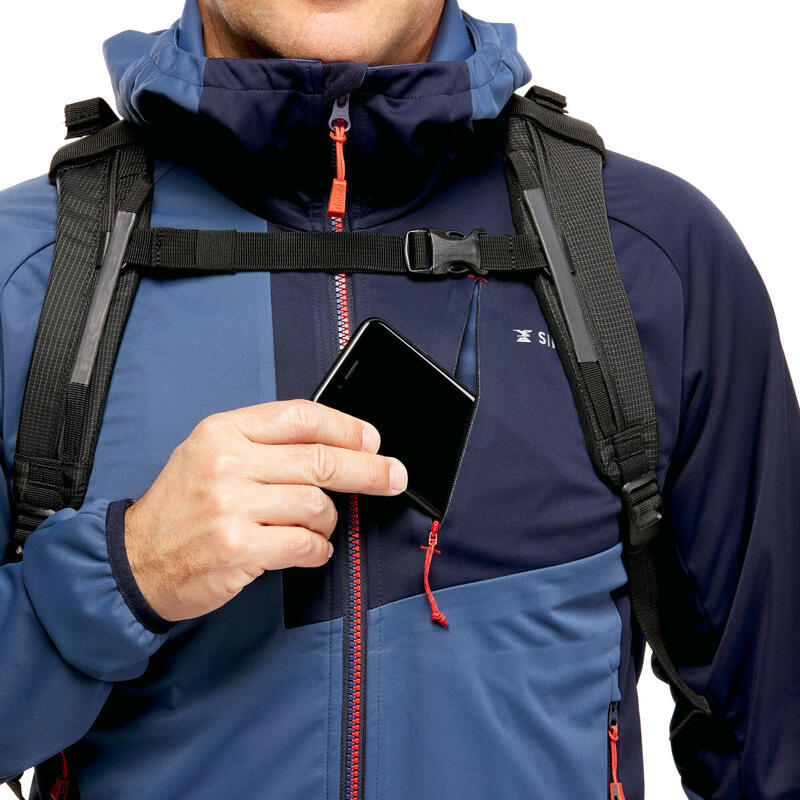 Casaco SOFTSHELL de Alpinismo HOMEM - ALPINISM Light Azul