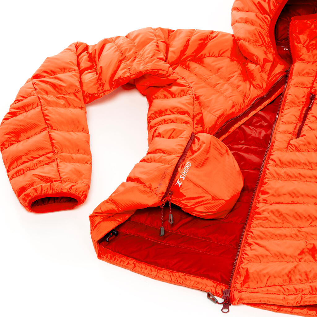 Men's mountaineering down jacket - LIGHT MOUNTAINEERING - Red