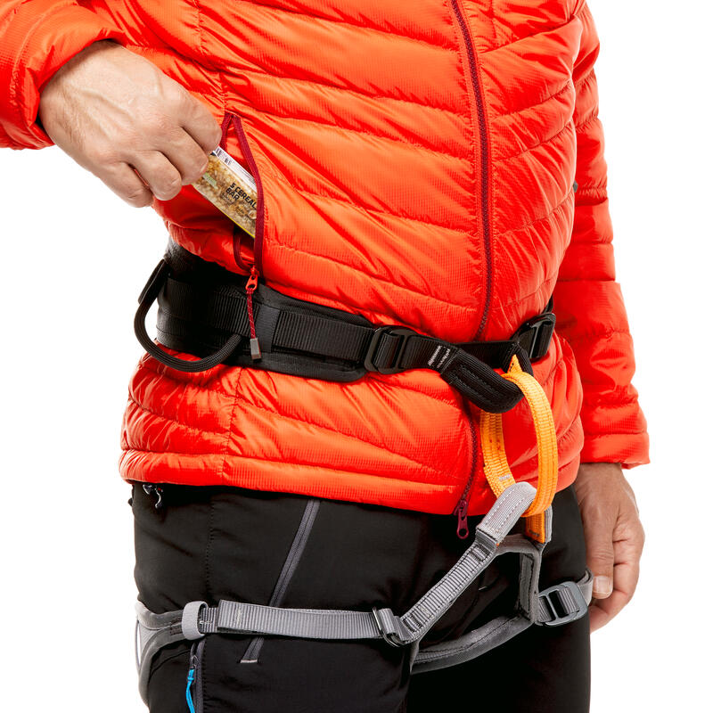 Doudoune en duvet d'alpinisme homme - ALPINISM LIGHT Rouge