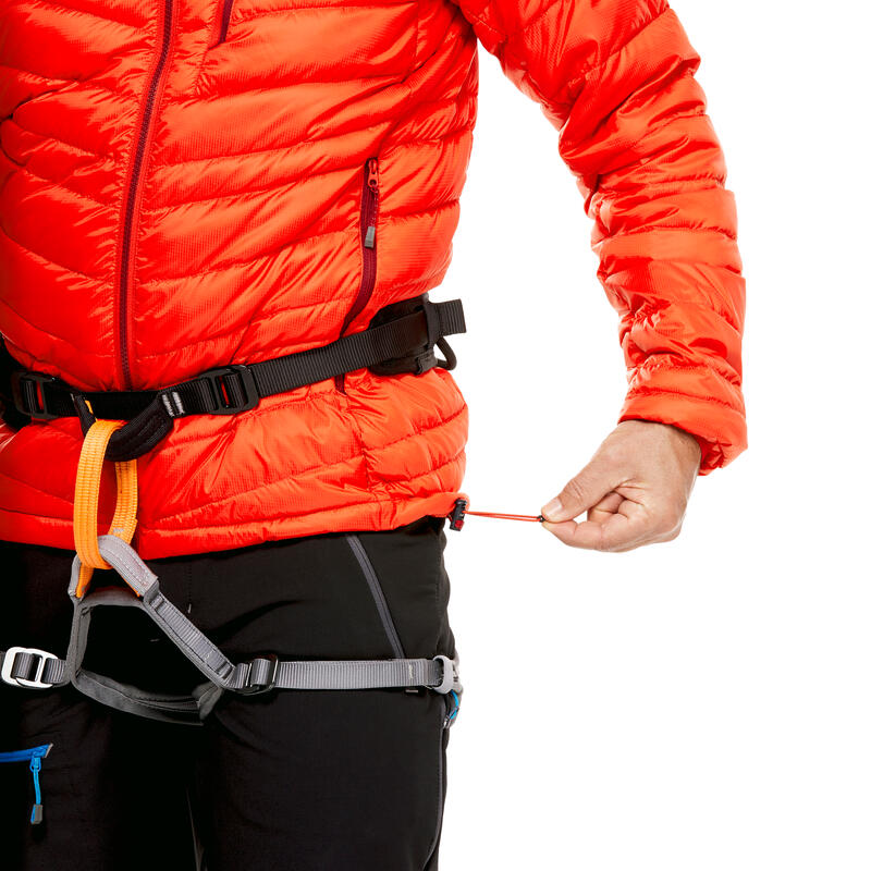 Doudoune en duvet d'alpinisme homme - ALPINISM LIGHT Rouge