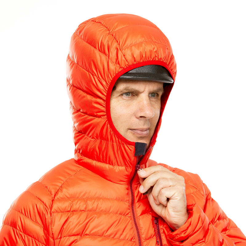 Doudoune en duvet d'alpinisme homme - ALPINISM LIGHT Rouge