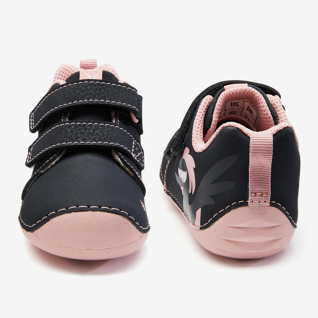 Baby Shoes I Learn Sizes 4 to 7 - Grey/Pink