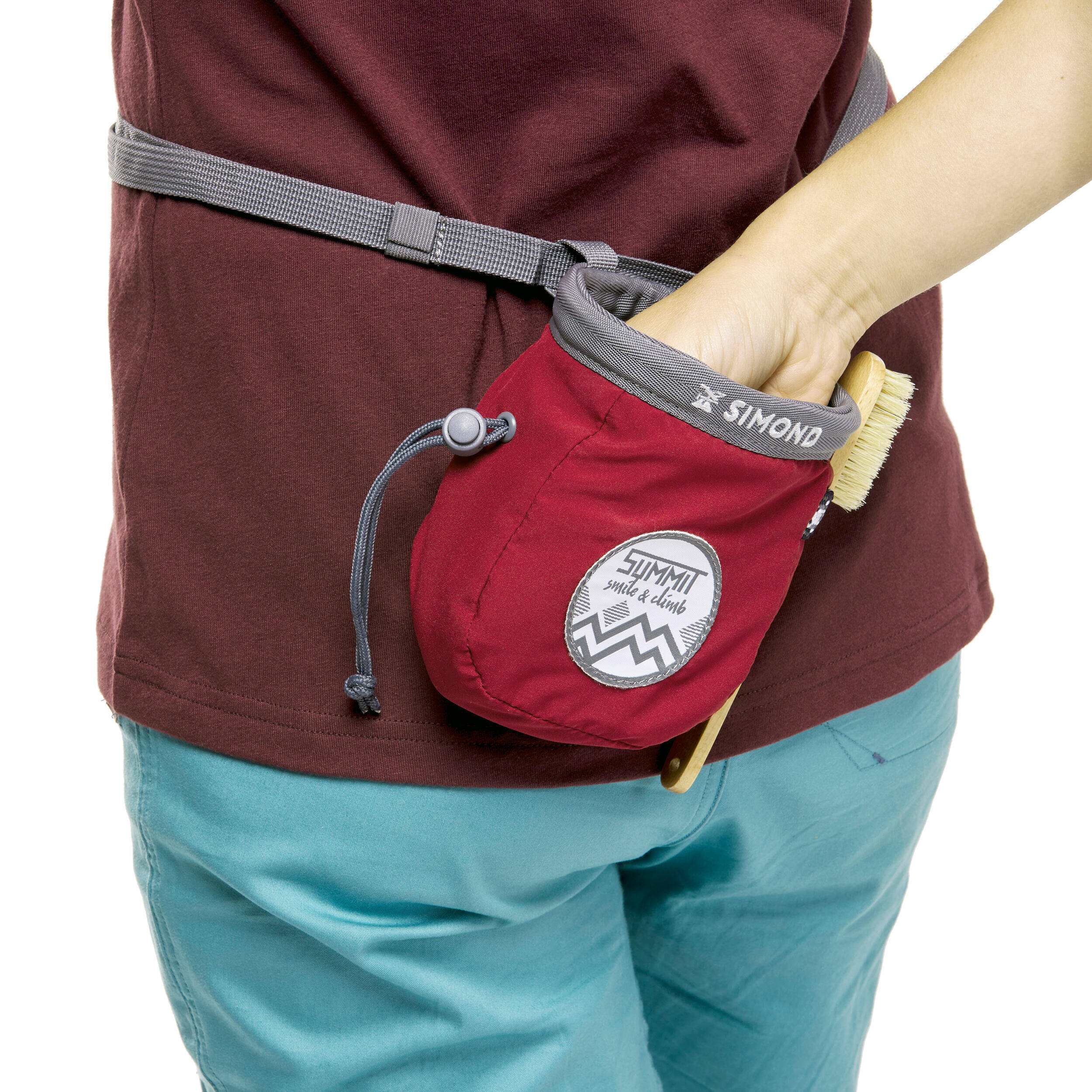 CLIMBING VERTIKA CHALK BAG SIZE M - BURGUNDY RED -  4