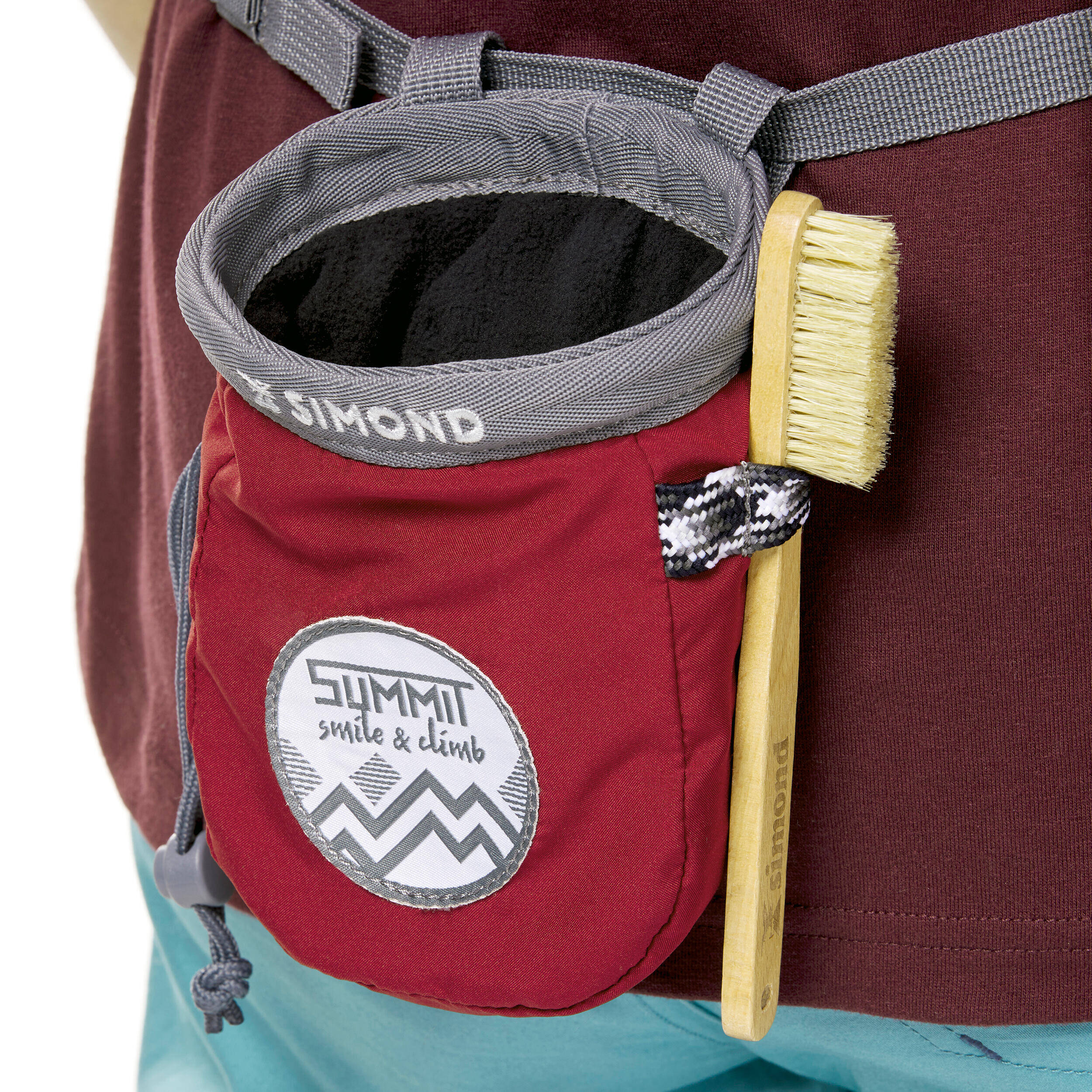 CLIMBING VERTIKA CHALK BAG SIZE M - BURGUNDY RED -  5