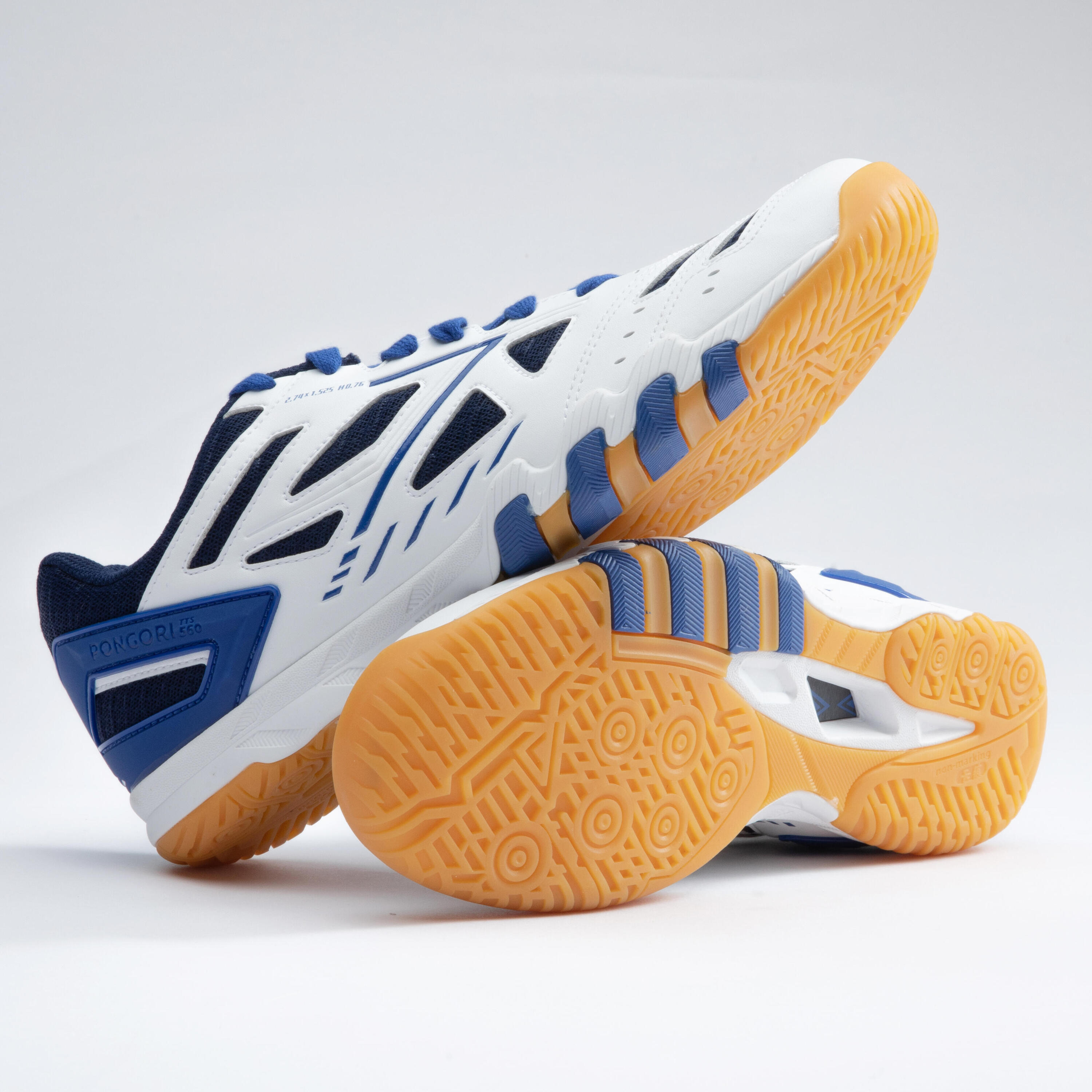 Zapatillas de ping pong Hombre Pongori TTS 560 azul y blanco 12/23
