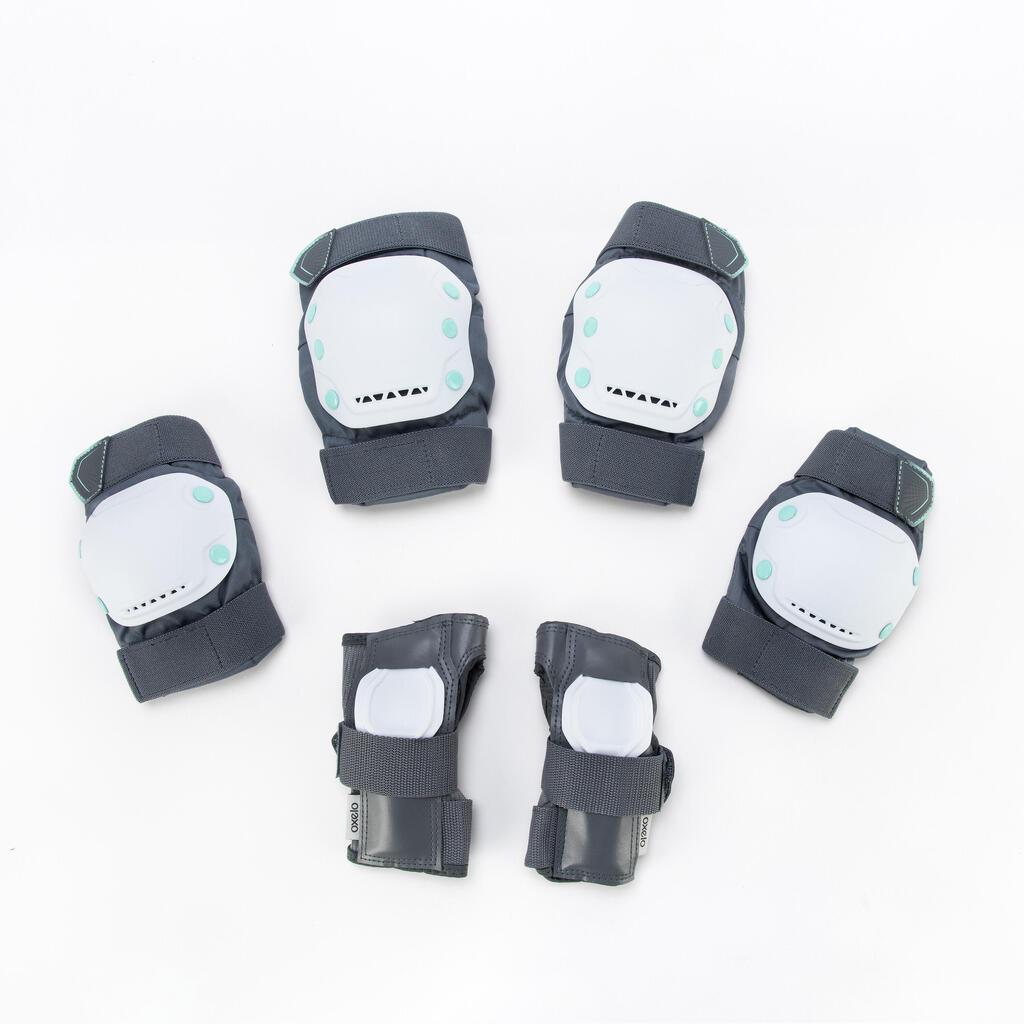 Set 3x2 protections roller adulte FIT500 NOIR
