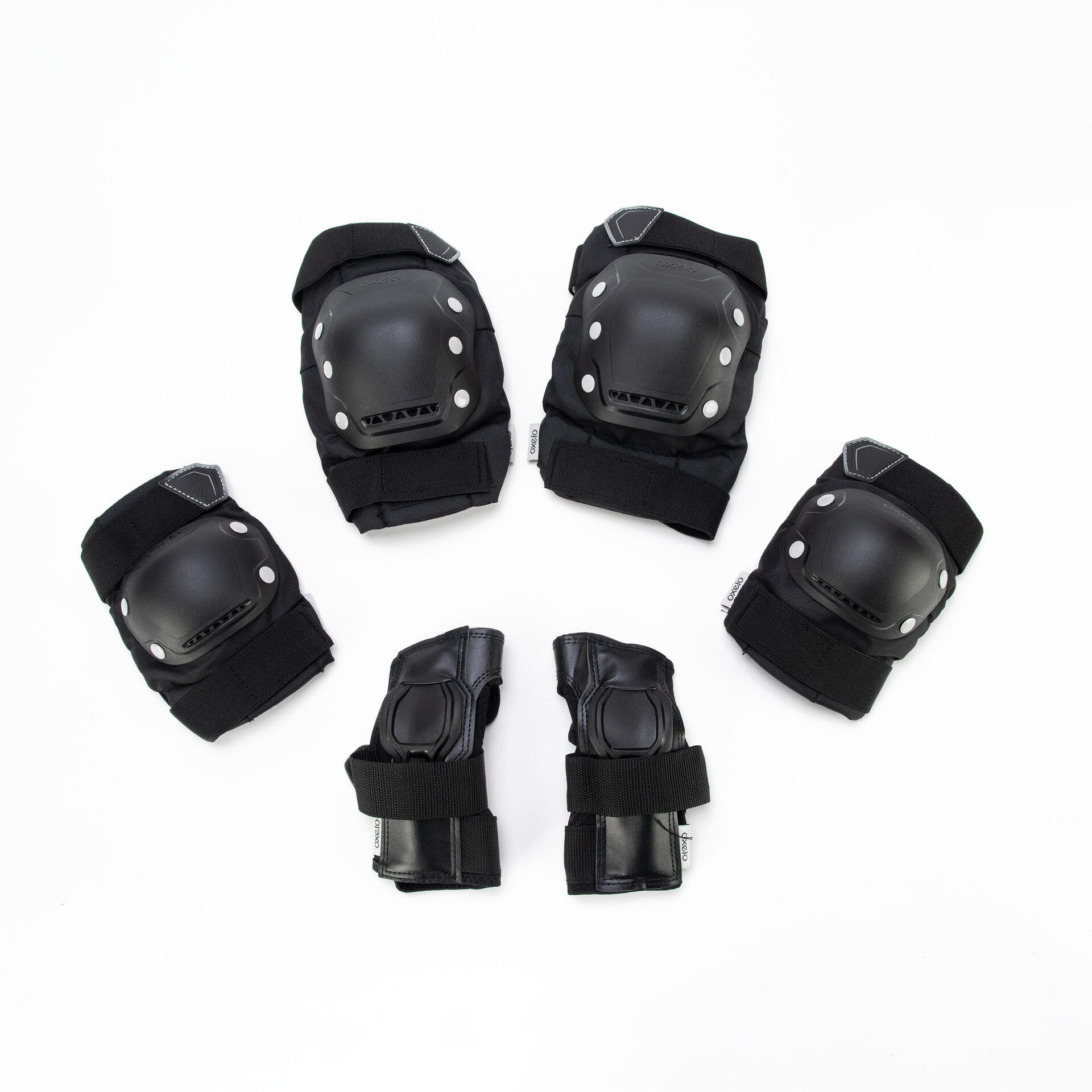 Adult Inline Skate Roller Protection Set Fit500 - Black/Grey