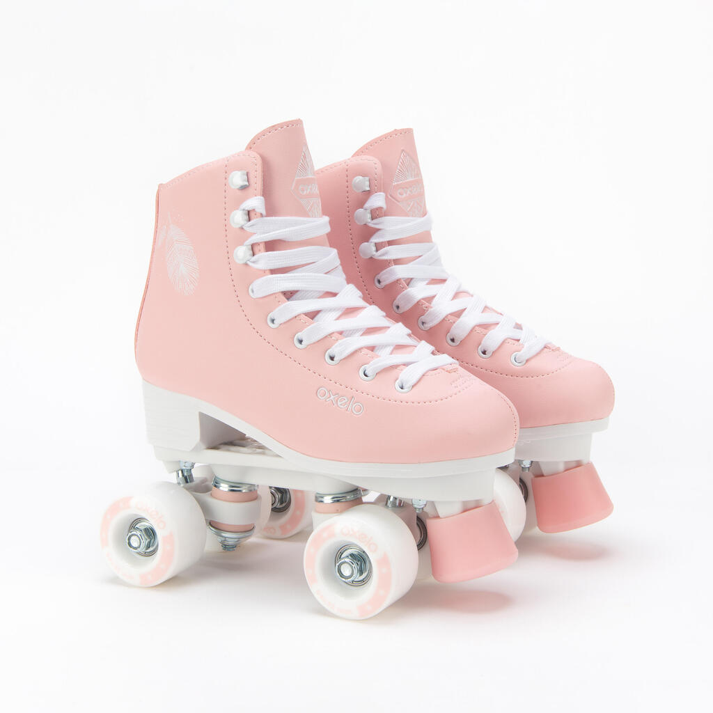 Rollschuhe Rollerblades Kunstlauf Quad 100 kleine Größen rosa