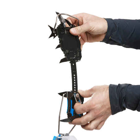 Single-point mountaineering CRAMPONS - AUTOMATIC MONOCEROS