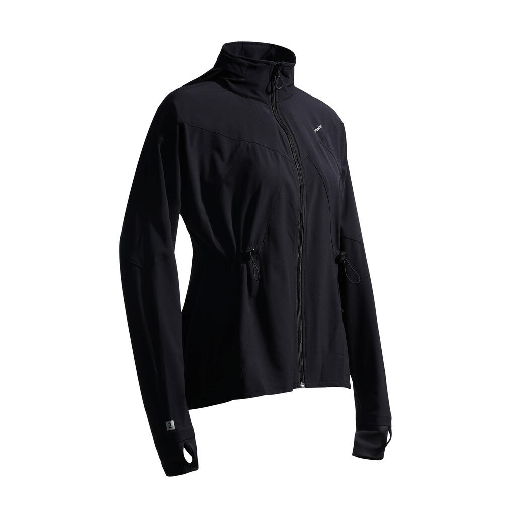 Veste à capuche Fitness ample noire