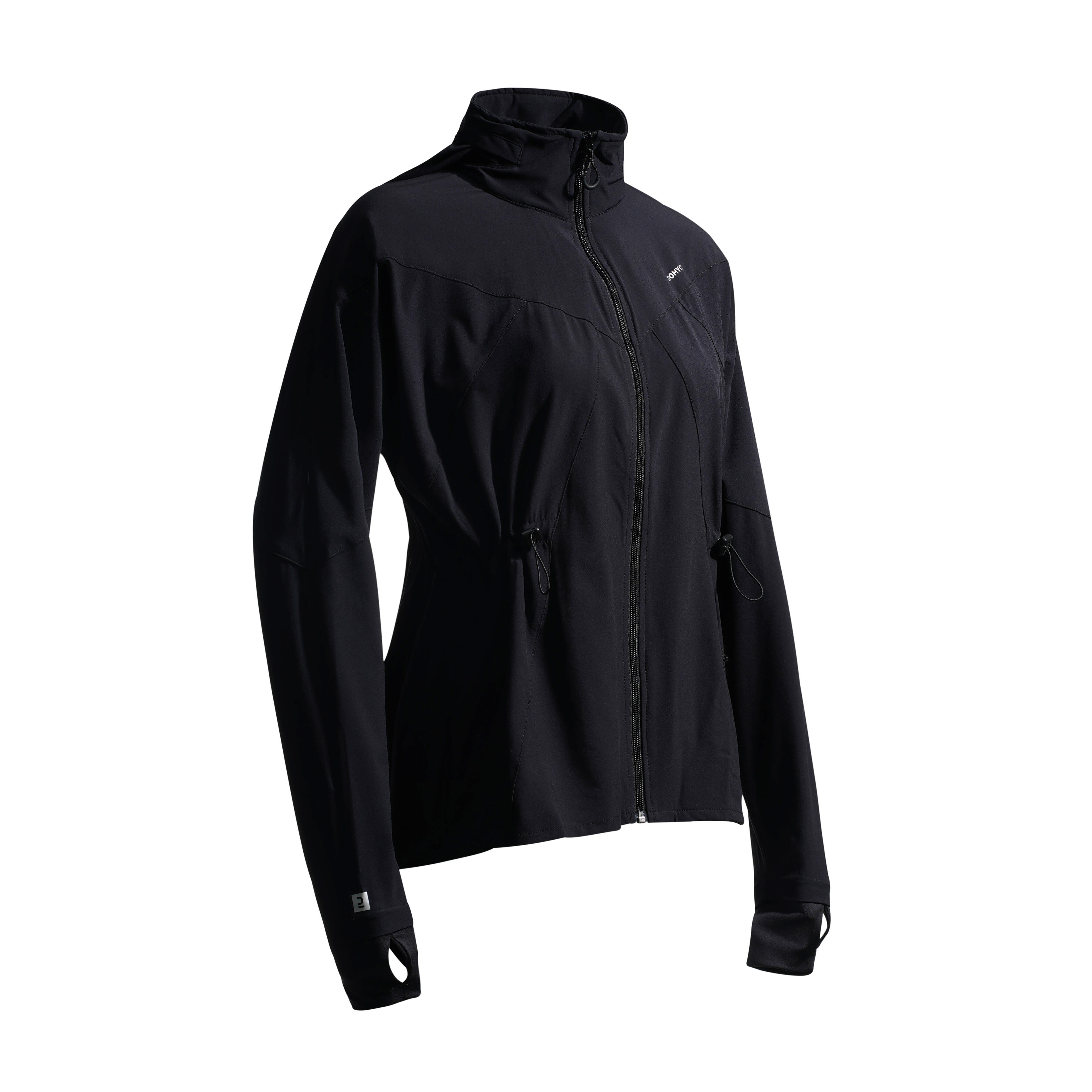 Loose Hooded Fitness Jacket - Black