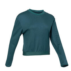 Women's Fitness Cardio Training Sweatshirt 500 - Teal
