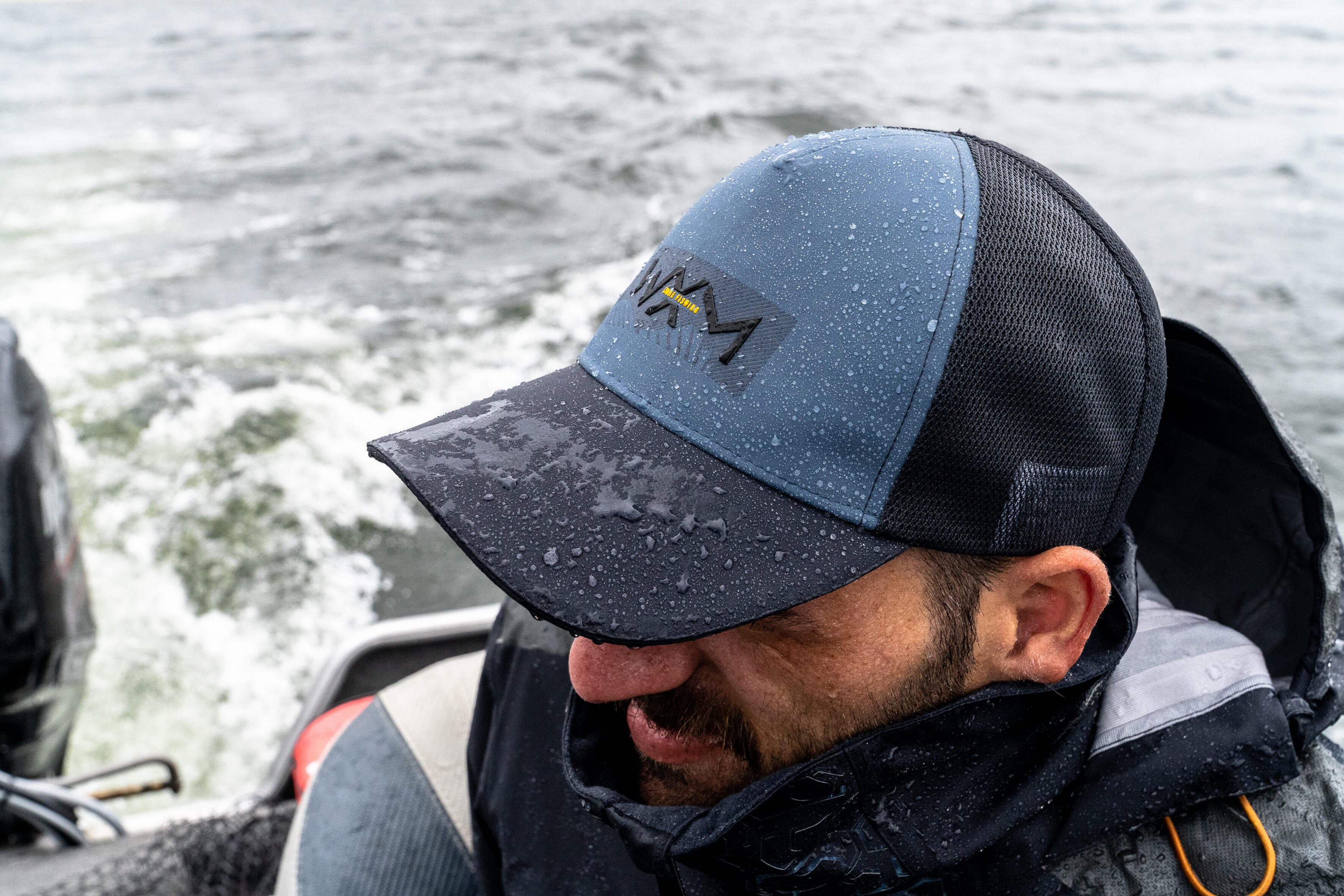 Casquette de pêche imperméable - FC 900 WXM bleu/gris - CAPERLAN