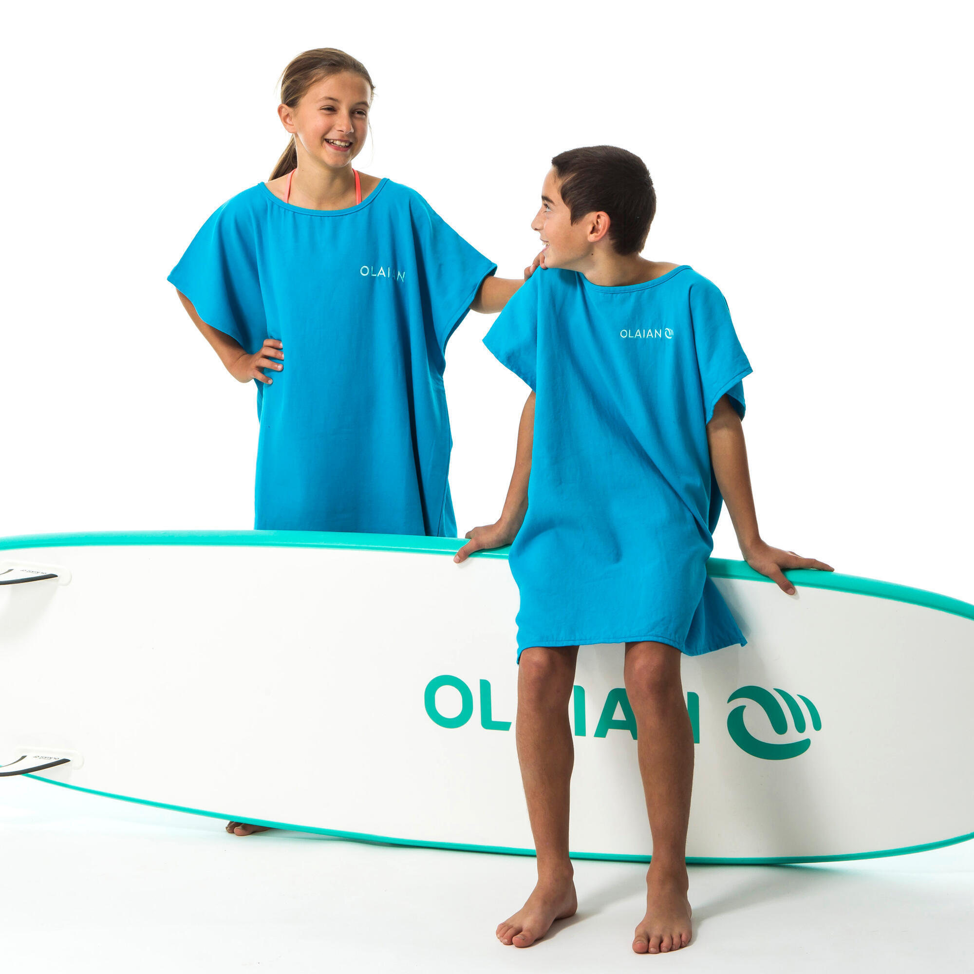 Poncho da surf junior - 100 blu