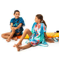 Kids' Surf Poncho 500 (110 to 135 cm) - Sky