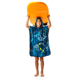 Kids' Surf Poncho 500 (110 to 135 cm) - Sky