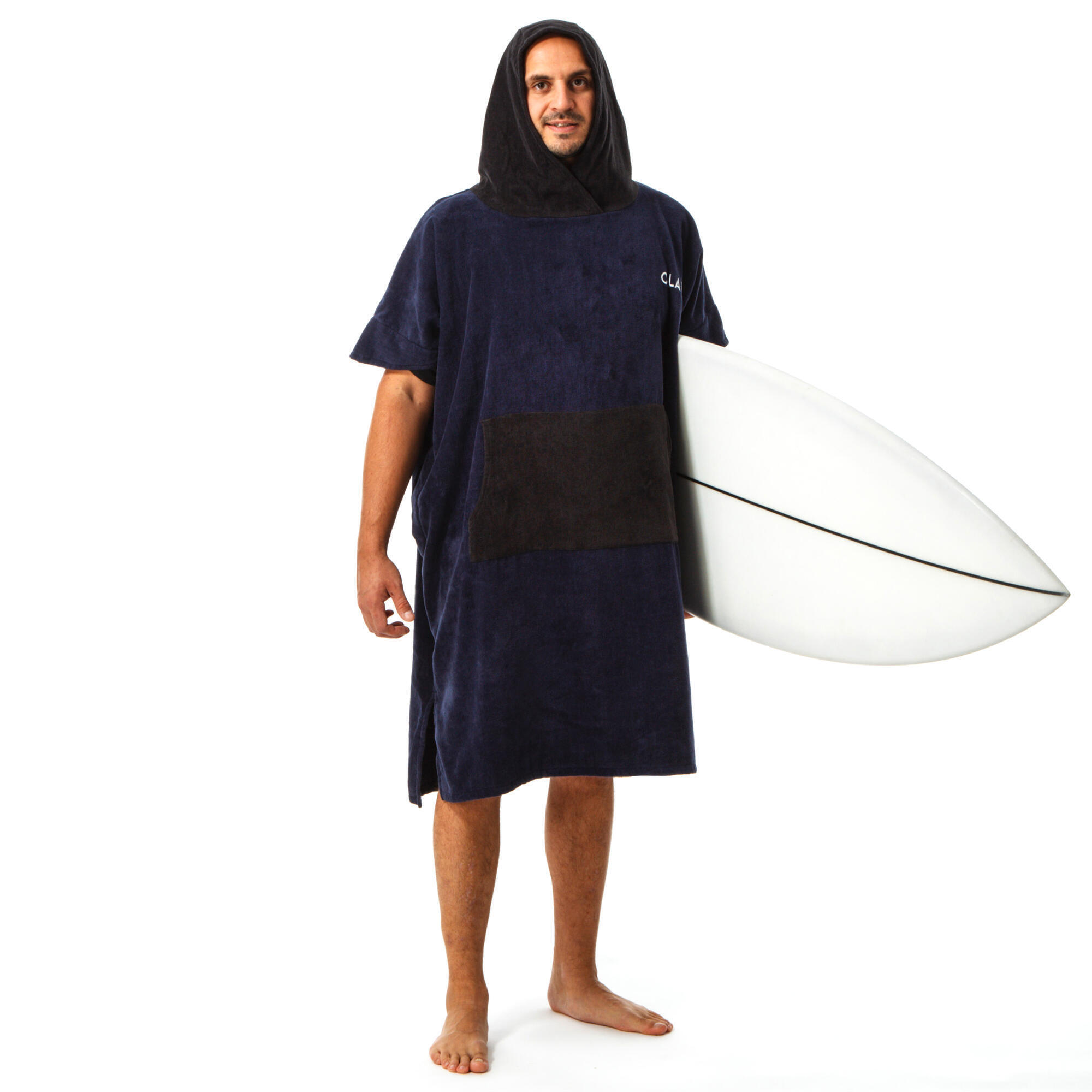 OLAIAN Surf-Poncho 900 Damen/Herren dunkelblau EINHEITSGRÖSSE