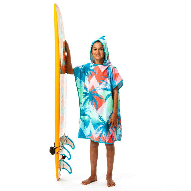 Poncho surf Niños (110-135 cm) azul claro