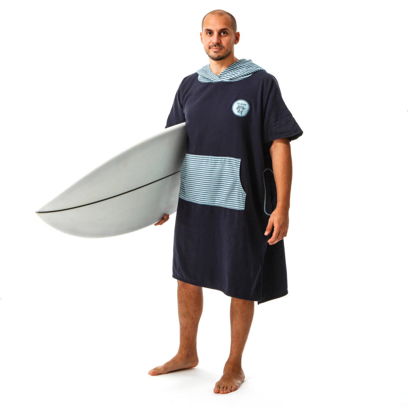 Poncho Surf 100 Adulto Gris Jaspeado - Decathlon