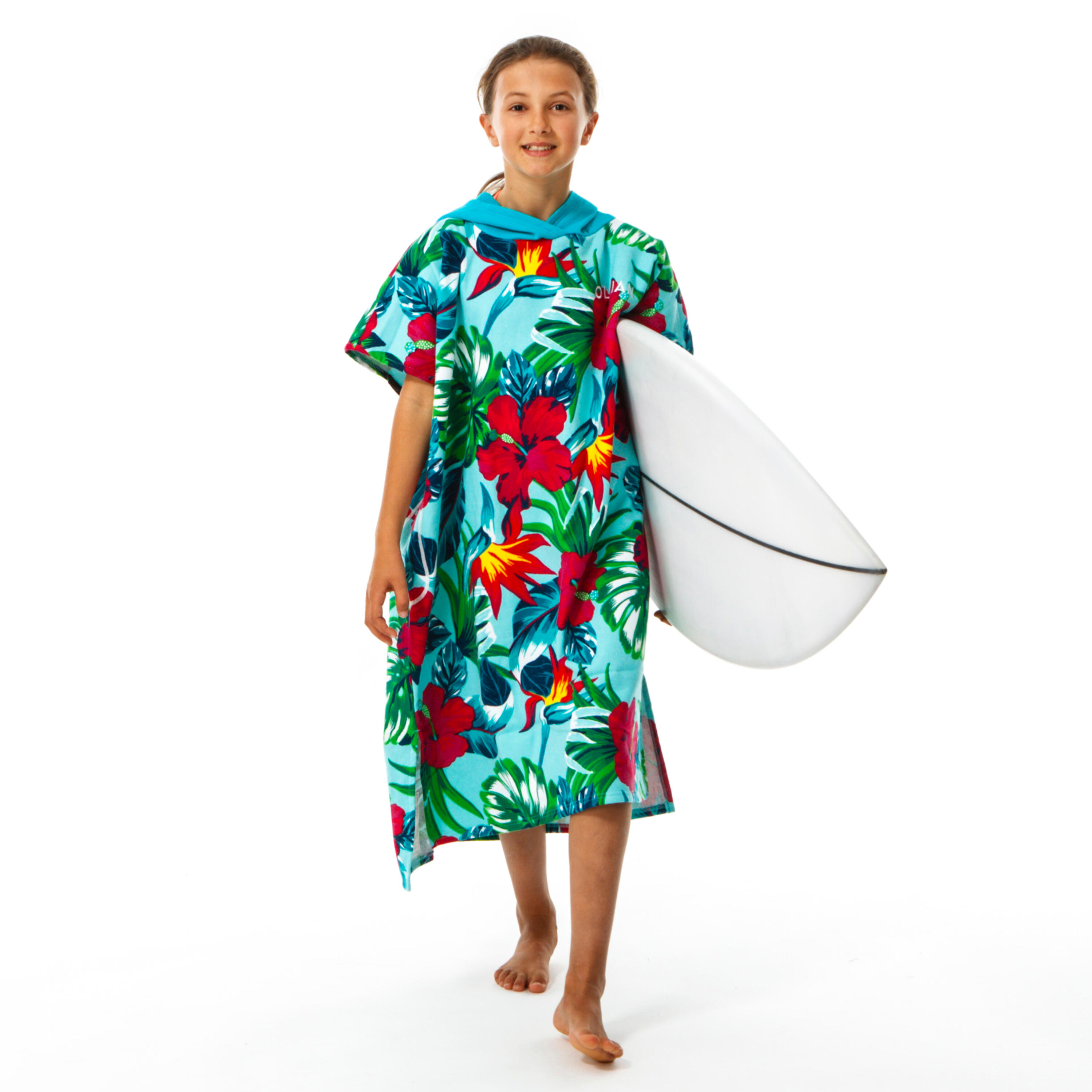 OLAIAN Kids' Surf Poncho 550 (135 to 160 cm) - Bora