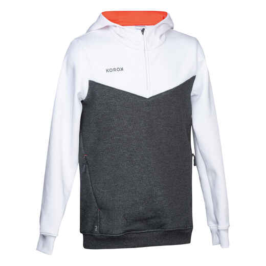 
      Girls' Field Hockey Sweatshirt FH500 - White/Grey/Pink
  