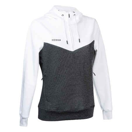Moteriškas sportinis megztinis „FH500“, balta / tamsiai pilka