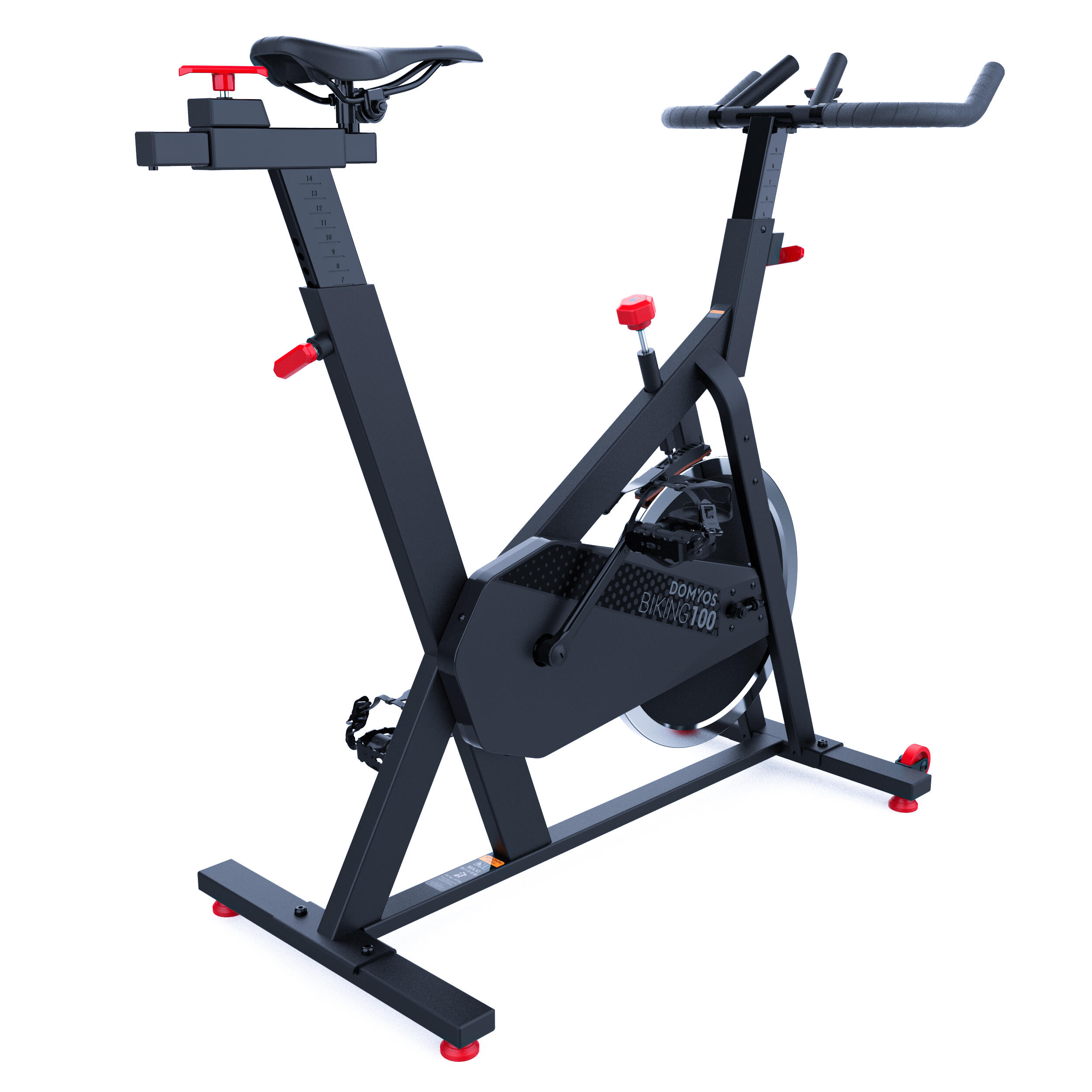 Bicicleta ciclo indoor Domyos Biking 100  12kg rueda inercia. 4/15