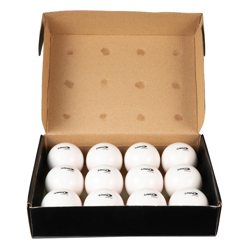 Smooth Field Hockey Practice Ball 12-Pack - White