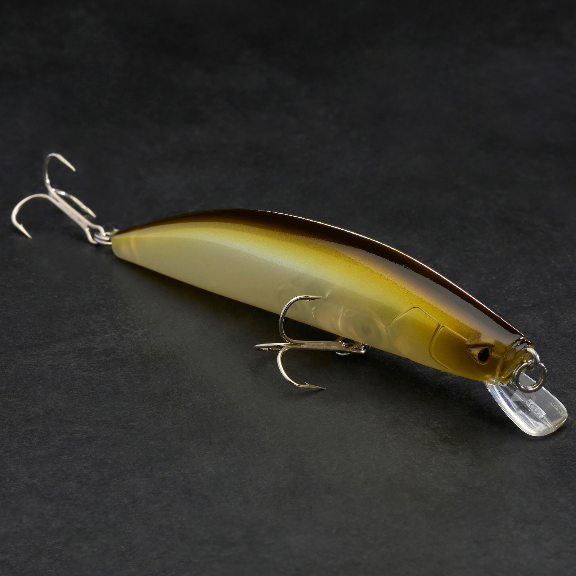 Lure Fishing Minnow Jerkbait Plug Bait MNWFP 100 F Grey Ayu Back 2/4