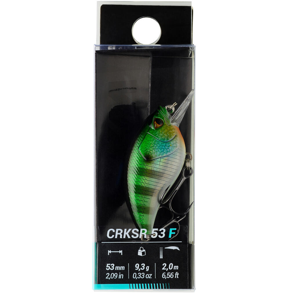 Kieto masalo „Crankbait“ vobleris upėtakinių ešerių žvejybai „WXM CRKSR 53 F“