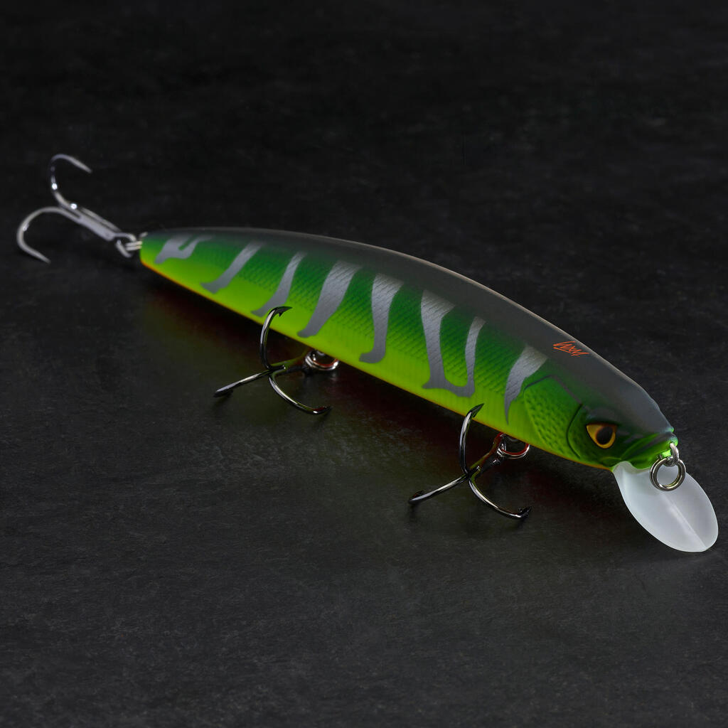 Wobler Jerkbait Minnow WXM JKMNW 130 SP zelený chrbát