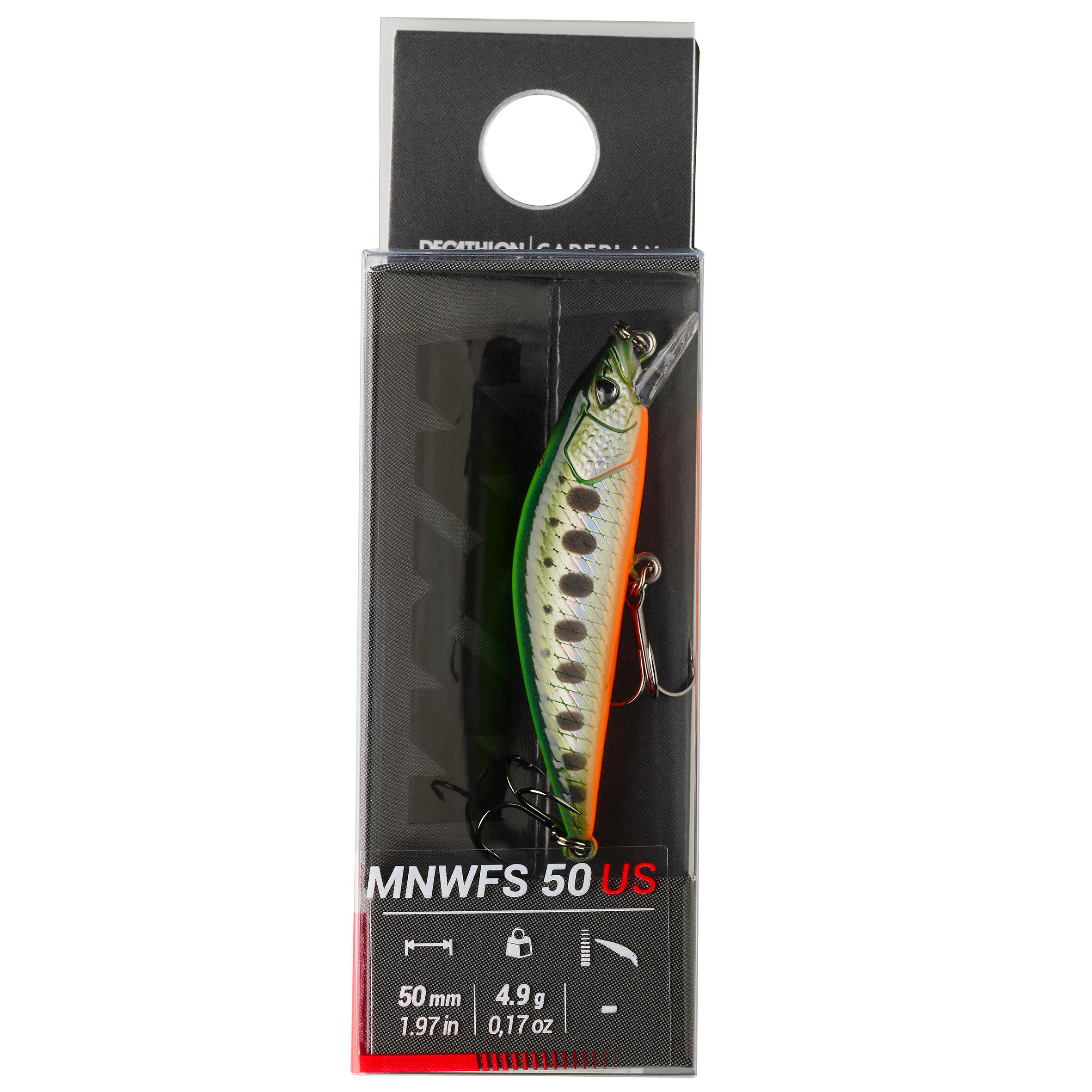 MINNOW HARD LURE FOR TROUT WXM  MNWFS 50 US YAMAME - NEON  4/4